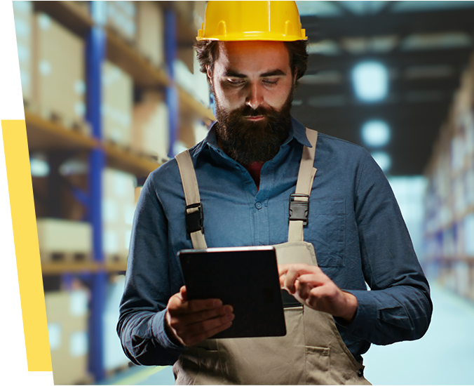 image of a man ordering batteries