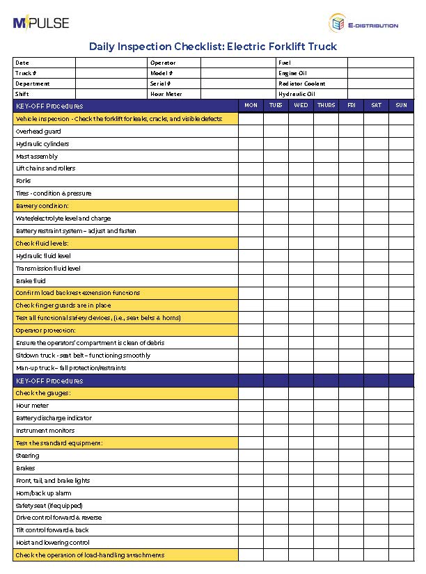 M-Pulse Electric Forklift Checklist (1)